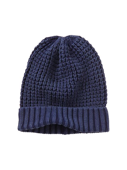 1 of 8 showing, with the color military blue of product Waffle beanie