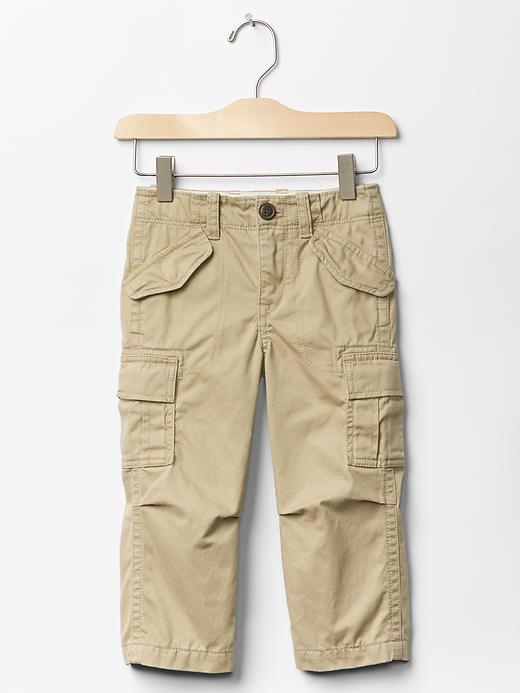 1 of 8 showing, with the color khaki of product Slim cargo pants