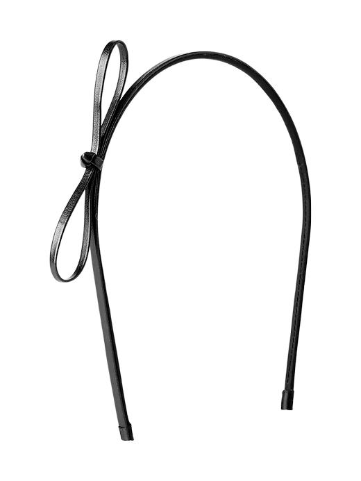 1 of 8 showing, with the color true black of product Loop bow headband
