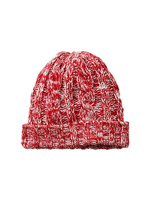 1 of 8 showing, with the color new nordic red of product Marled beanie