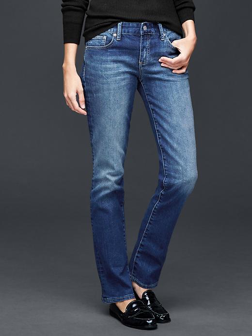 1 of 8 showing, with the color medium wash of product 1969 real straight jeans