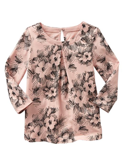 1 of 8 showing, with the color wispy pink of product Printed pleat tunic top
