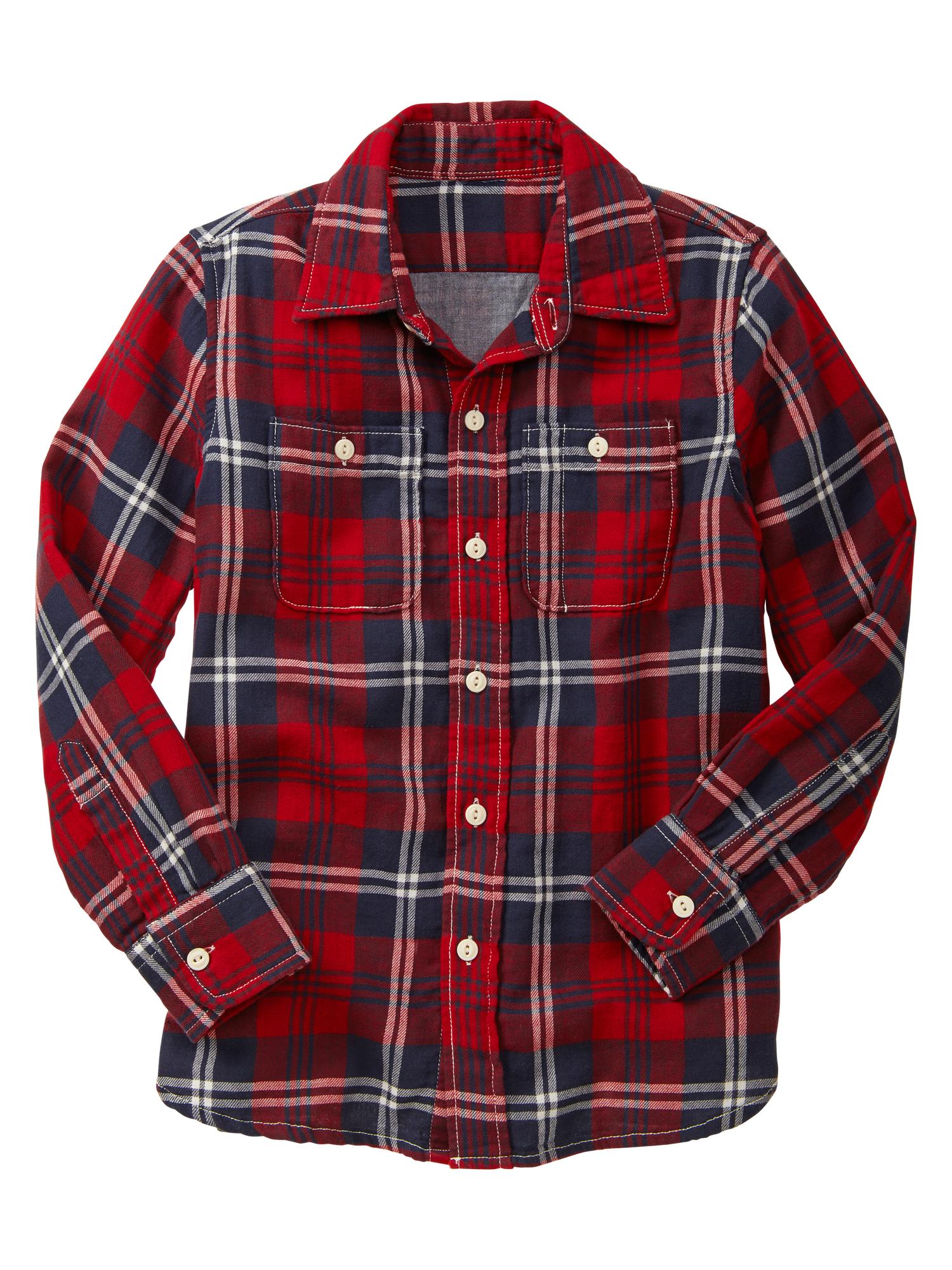 Plaid doubleweave shirt Gap