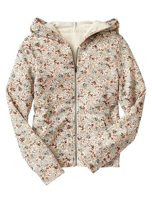 1 of 8 showing, with the color french vanilla of product Floral zip hoodie