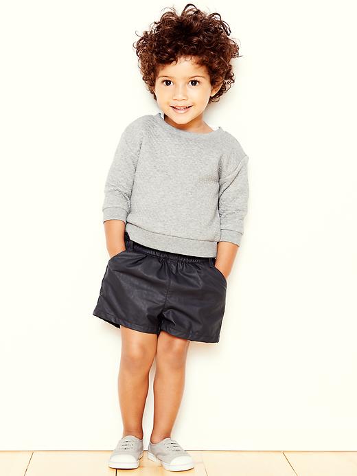 2 of 8 showing, with the color cast iron of product Ruffle-trim shorts