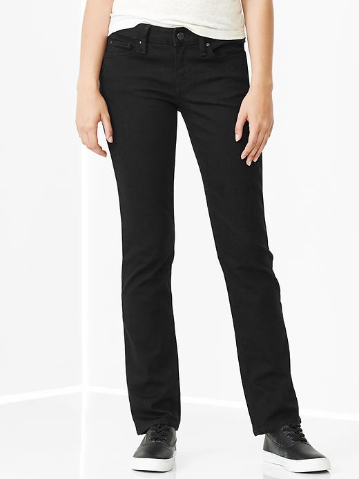 1 of 8 showing, with the color black of product 1969 real straight jeans