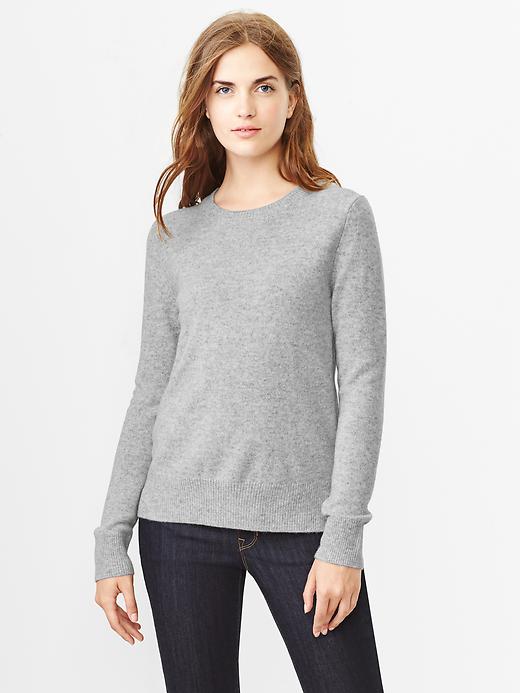 1 of 8 showing, with the color light heather gray of product Lambswool sweater