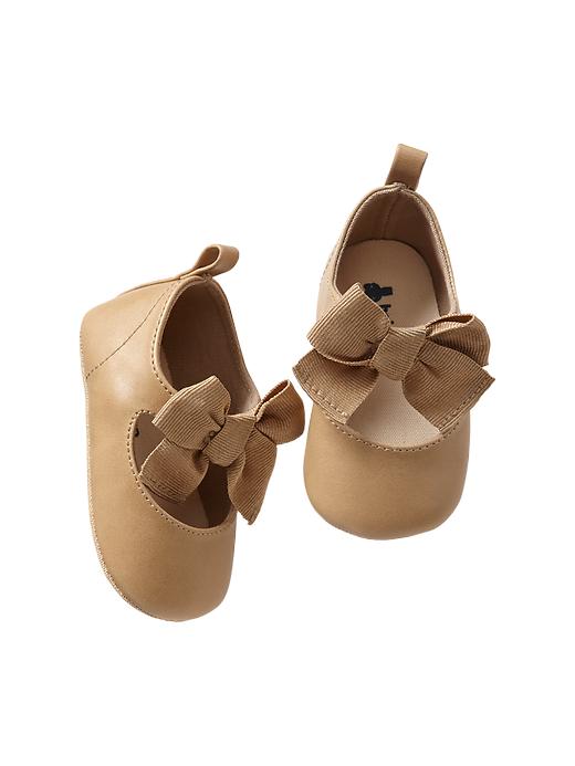 1 of 8 showing, with the color khaki of product Mary jane bow flats