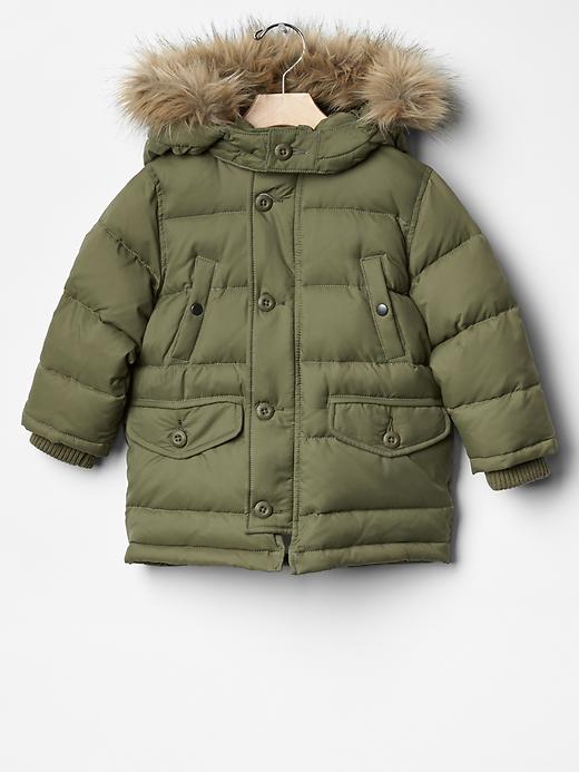 1 of 8 showing, with the color gartland green of product Warmest puffer parka