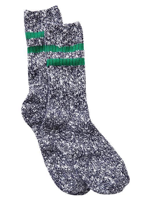 View large product image 1 of 1. Sporty slub boot socks
