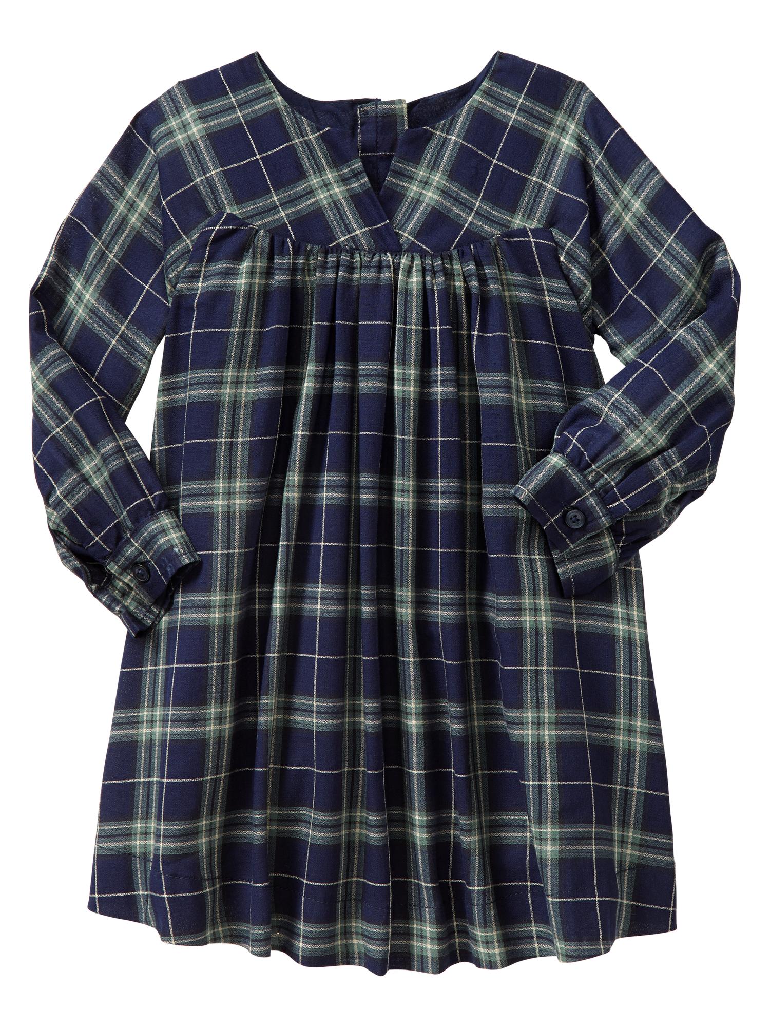Plaid baby doll dress Gap