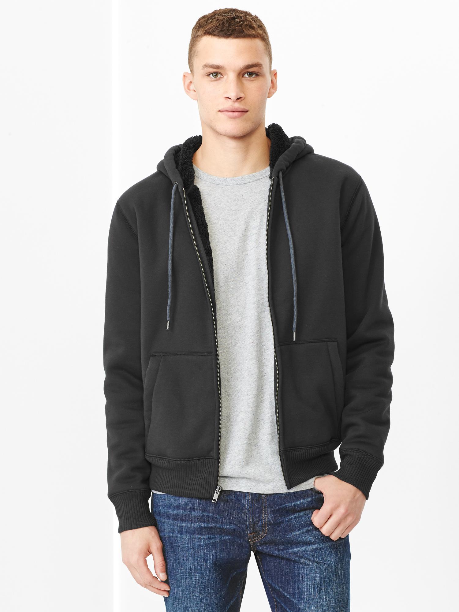 Fully lined sales sherpa hoodie