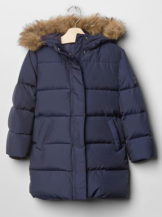 1 of 8 showing, with the color dark night of product Warmest down long puffer jacket