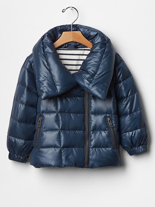 1 of 8 showing, with the color vintage navy of product Warmest zip puffer jacket