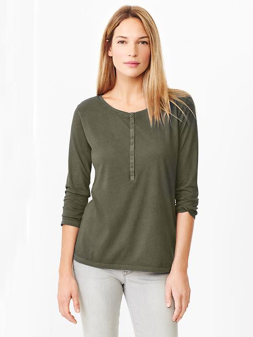1 of 8 showing, with the color sherwood forest of product Pima henley