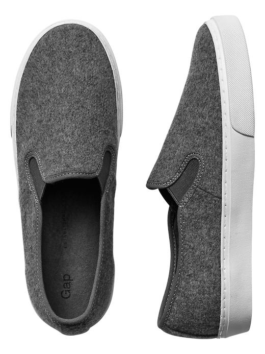 2 of 8 showing, with the color light grey of product Wool slip-on sneakers