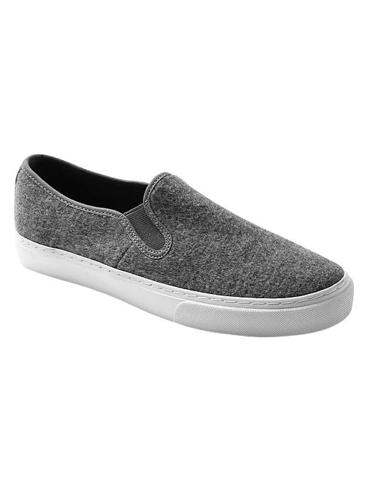 1 of 8 showing, with the color light grey of product Wool slip-on sneakers