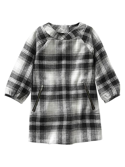 1 of 8 showing, with the color new off white of product Plaid dress