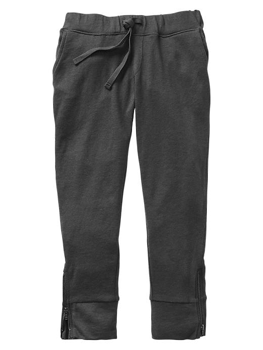 1 of 8 showing, with the color clean coal of product Cropped marl zip pants