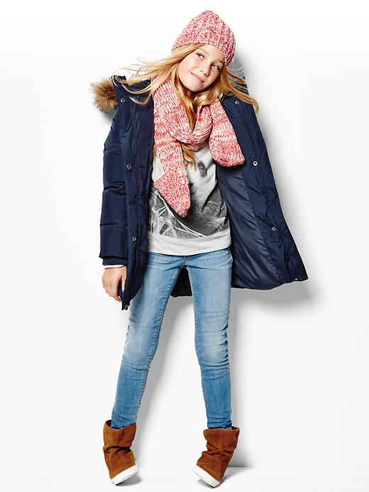 2 of 8 showing, with the color dark night of product Warmest down long puffer jacket