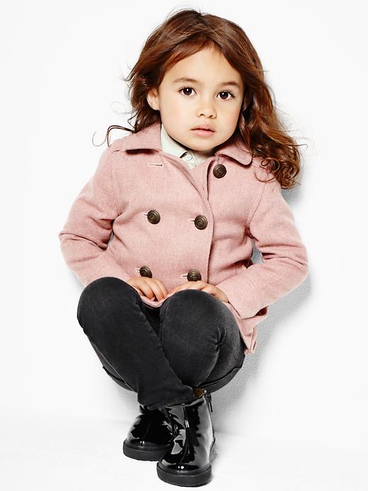 2 of 8 showing, with the color wispy pink of product Wool peacoat