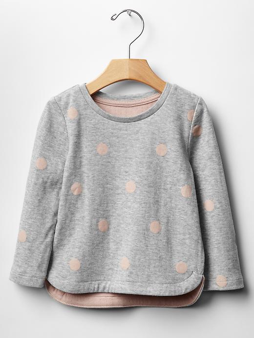 1 of 8 showing, with the color light heather gray of product Printed double-knit top