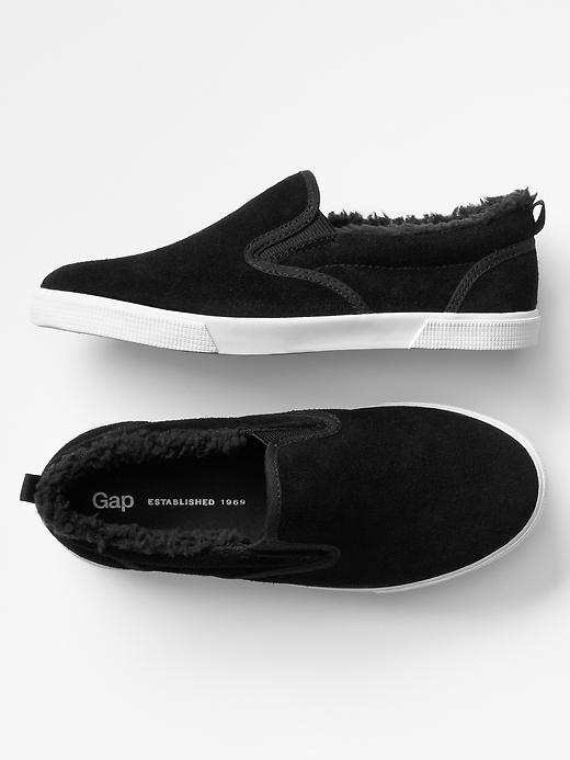 1 of 8 showing, with the color black night of product Sherpa slip-on sneakers