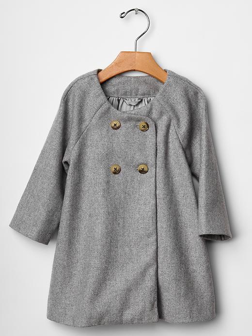 1 of 8 showing, with the color gray of product Shimmery tweed coat