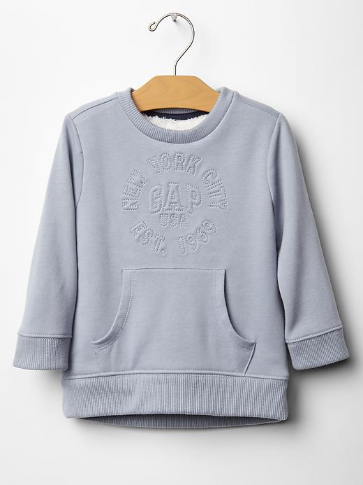 1 of 8 showing, with the color blue star of product Sherpa-lined logo sweatshirt