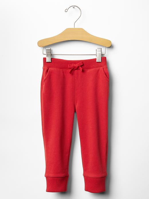 1 of 8 showing, with the color red of product Solid sweats