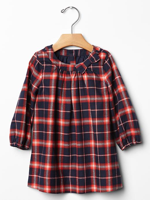 1 of 8 showing, with the color dark night of product Festive plaid bow dress