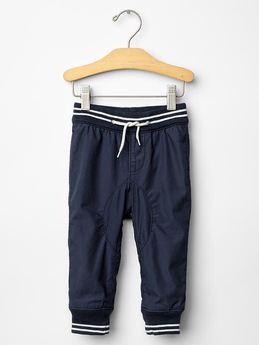 1 of 8 showing, with the color vintage navy of product Lined jogger pants