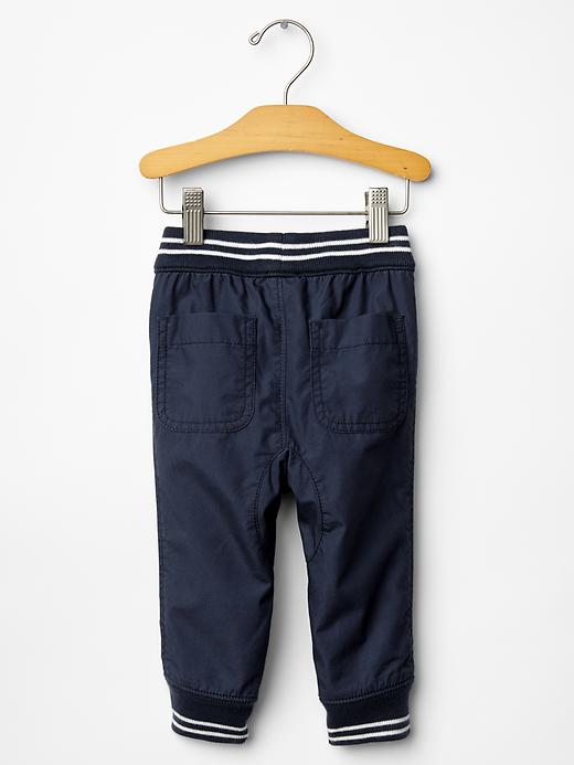 2 of 8 showing, with the color vintage navy of product Lined jogger pants