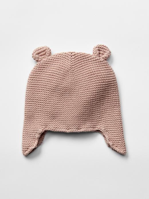 1 of 8 showing, with the color willow pink of product Bear sweater hat