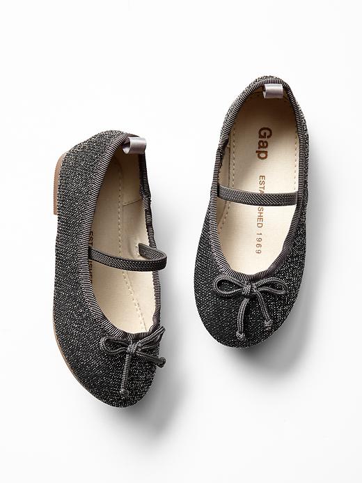 1 of 8 showing, with the color pewter of product Mary Jane ballet flats