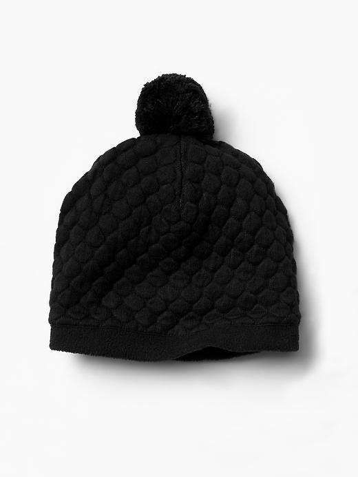 1 of 8 showing, with the color black night of product GapFit pompom hat