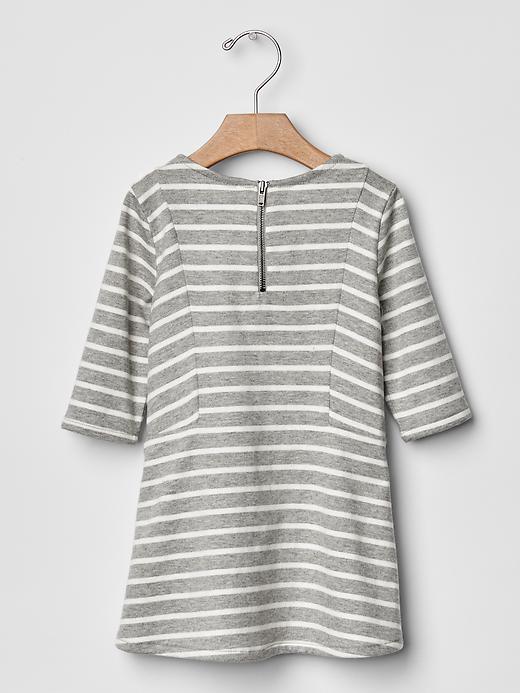 2 of 8 showing, with the color gray stripe of product Stripe seamed dress