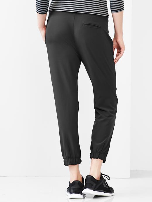 2 of 8 showing, with the color true black of product GapFit Studio jogger pants