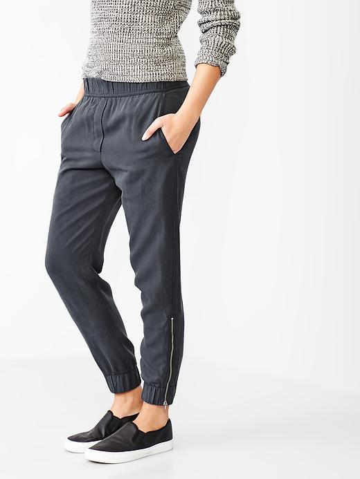 1 of 8 showing, with the color cool lake blue of product TENCEL™ jogger pants