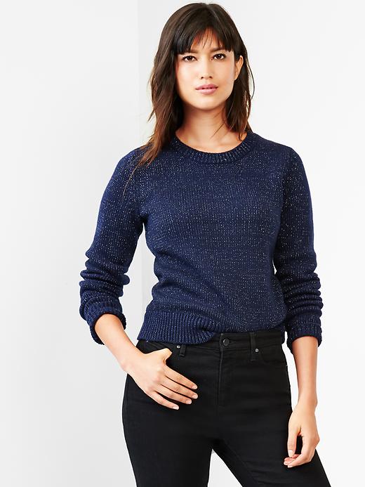 1 of 8 showing, with the color dark night of product Shimmer sweater