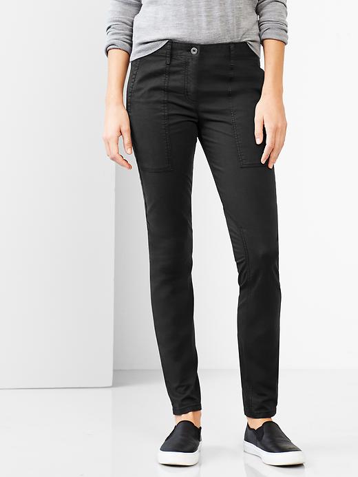 1 of 8 showing, with the color true black of product Biker super skinny pants