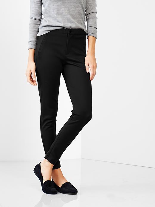 1 of 8 showing, with the color true black of product Skinny ponte pants