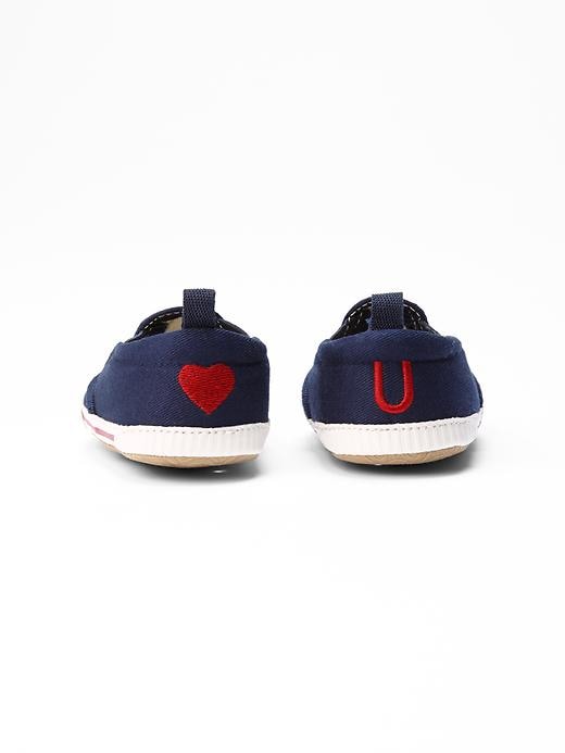 View large product image 1 of 2. Heart U slip-on sneakers