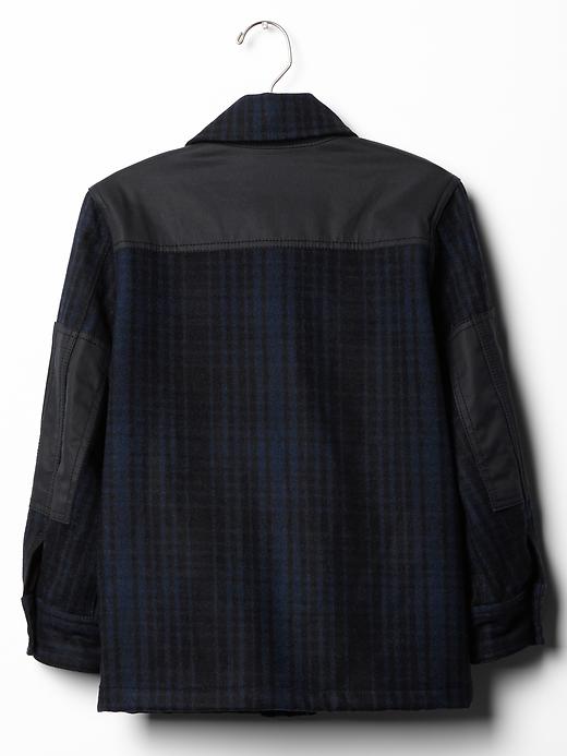 2 of 8 showing, with the color black/blue plaid of product Plaid utility jacket