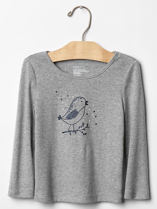 1 of 8 showing, with the color heather grey of product Festive graphic tee