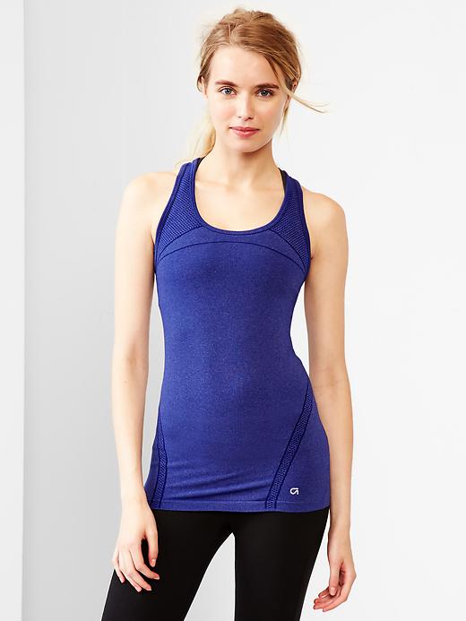 View large product image 1 of 3. GapFit Motion heathered racerback tank