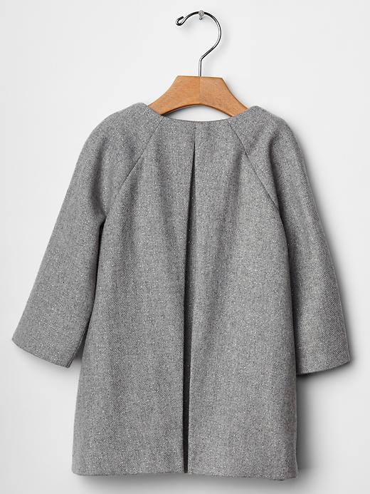 2 of 8 showing, with the color gray of product Shimmery tweed coat
