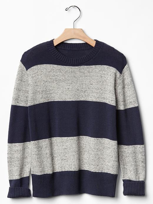 1 of 8 showing, with the color dark night of product Marl stripe sweater