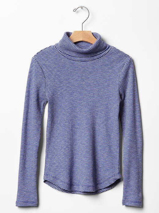 1 of 8 showing, with the color mosaic blue of product Ribbed turtleneck