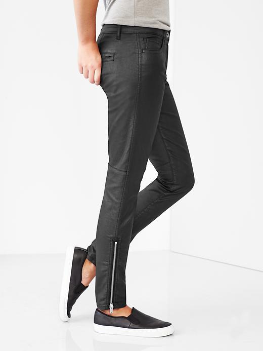 Coated biker super skinny pants | Gap